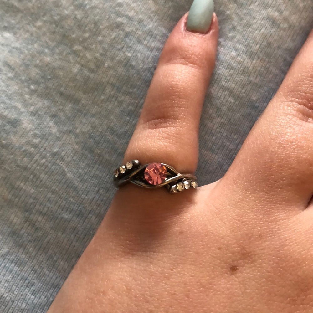 Pink stone ring